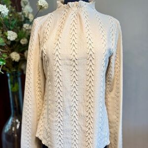 Mystree Cream Textured Tunic Top